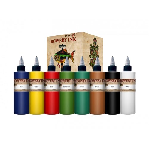 Intenze Tattoo Ink, Bowery Set 1oz, 8 Colors.