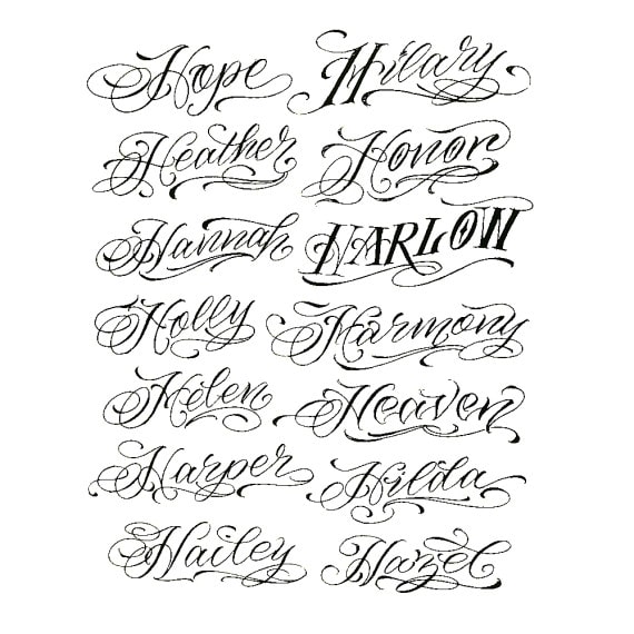 Name Dropping Tattoo Flash Design Book - Hildbrandt Tattoo Supply