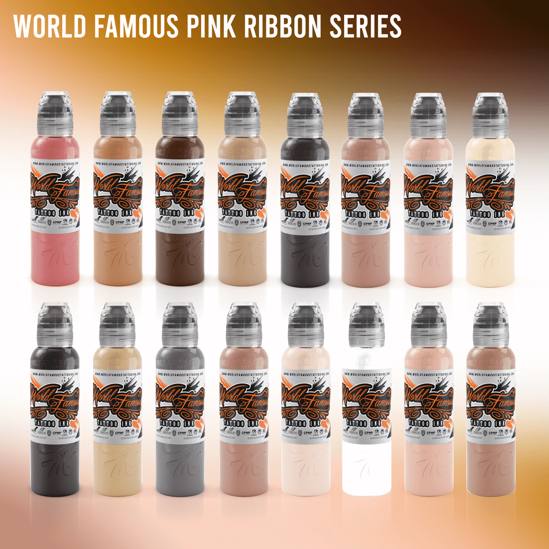World Famous Tattoo Ink 12 Color Chris Rigoni Shapes and Shadows Set 1oz