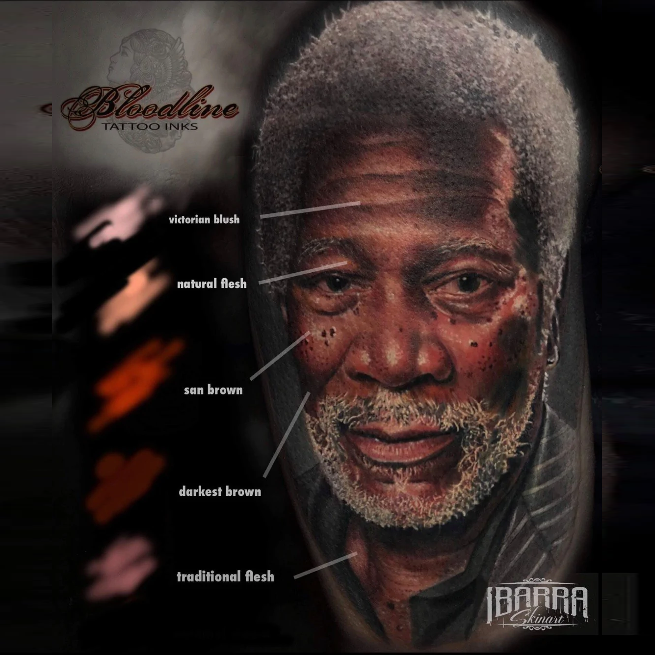 Bloodline Tattoo Ink Set IBARRA 8 Color Skintone Set 1oz
