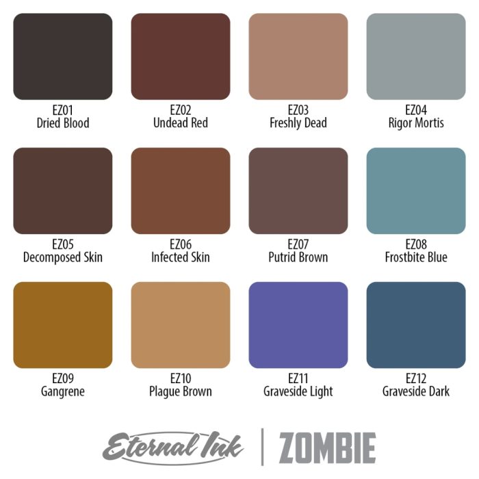 Eternal Ink Zombie Color Box Set 1oz 12